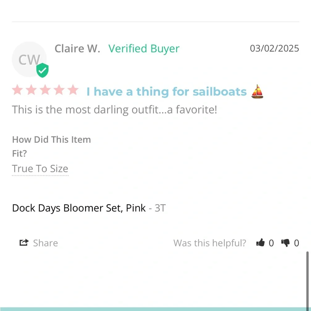 Dock Days Bloomer Set Pink Nautical Sailboat Boutique Toddler Baby Girl Side Tie
